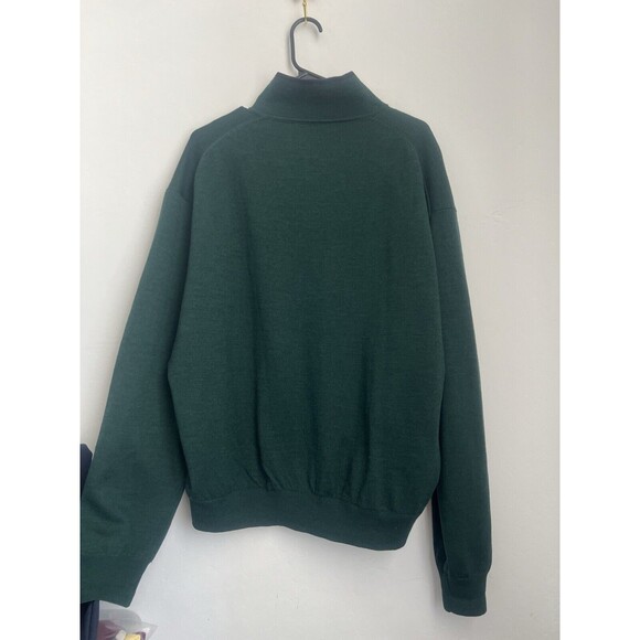 Fairway & Greene Wind Sweater Italian Merino Baruffa Wool LINED 1/4 Zip XL - Picture 4 of 10